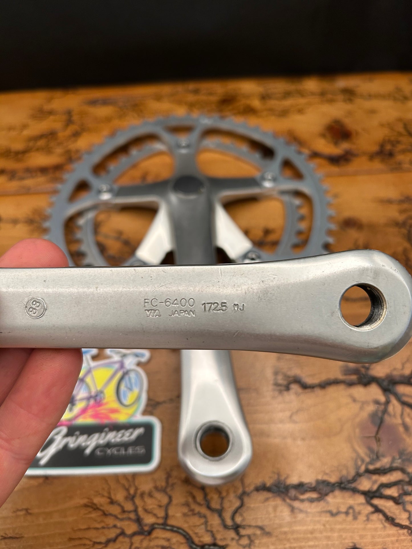 Shimano 600 Tri Color FC-6400 52/42 Biopace 172.5mm Crankset