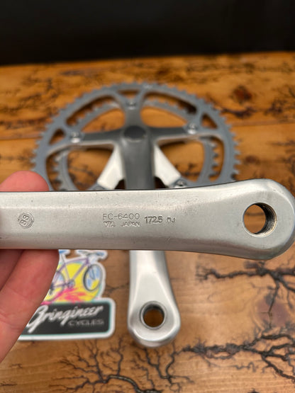 Shimano 600 Tri Color FC-6400 52/42 Biopace 172.5mm Crankset