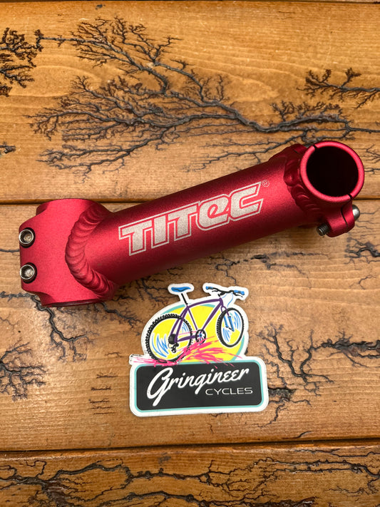Titec Red 130mm 25.4mm 1 1/8 Inch Threadless Stem