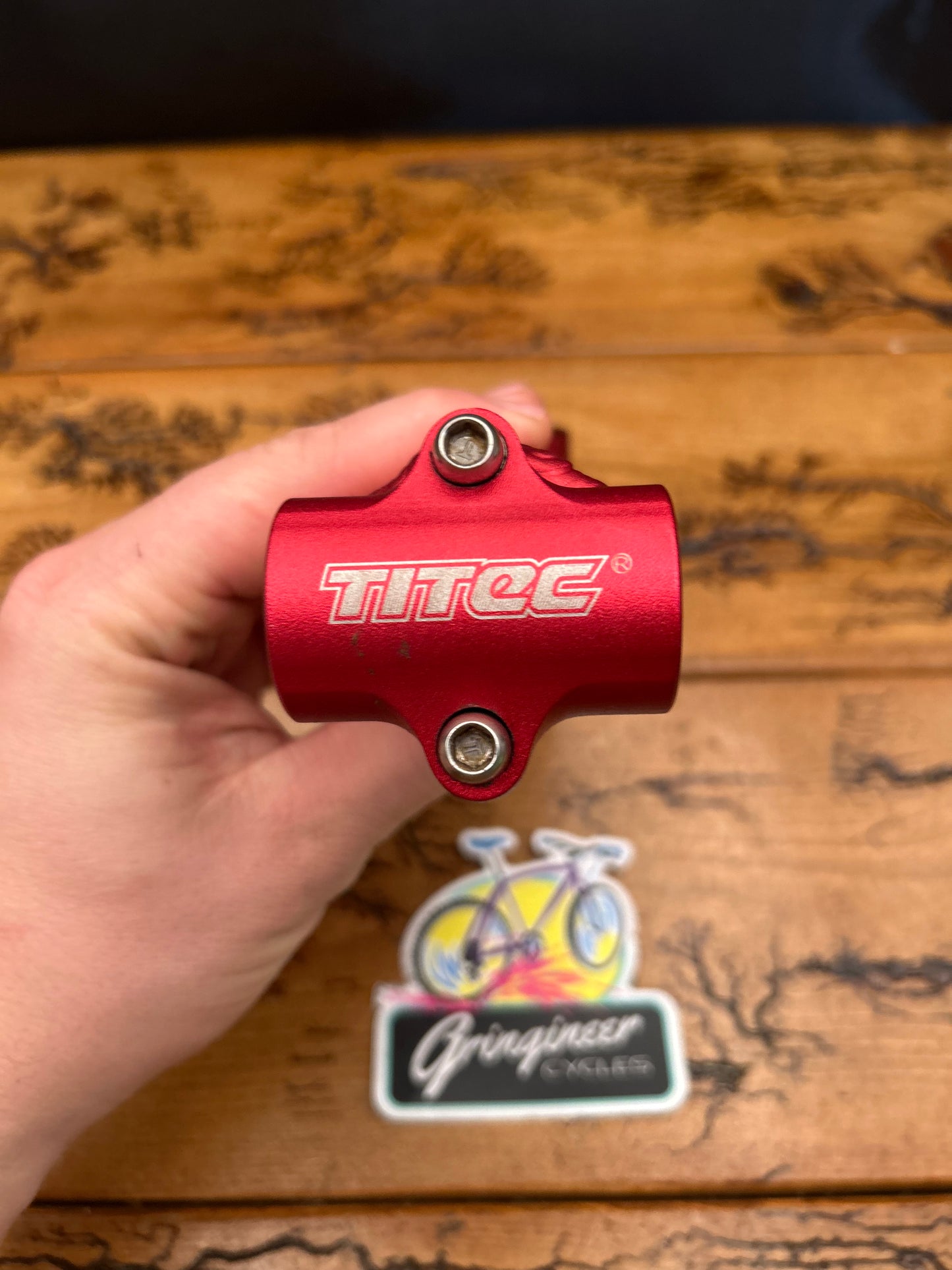 Titec Red 130mm 25.4mm 1 1/8 Inch Threadless Stem