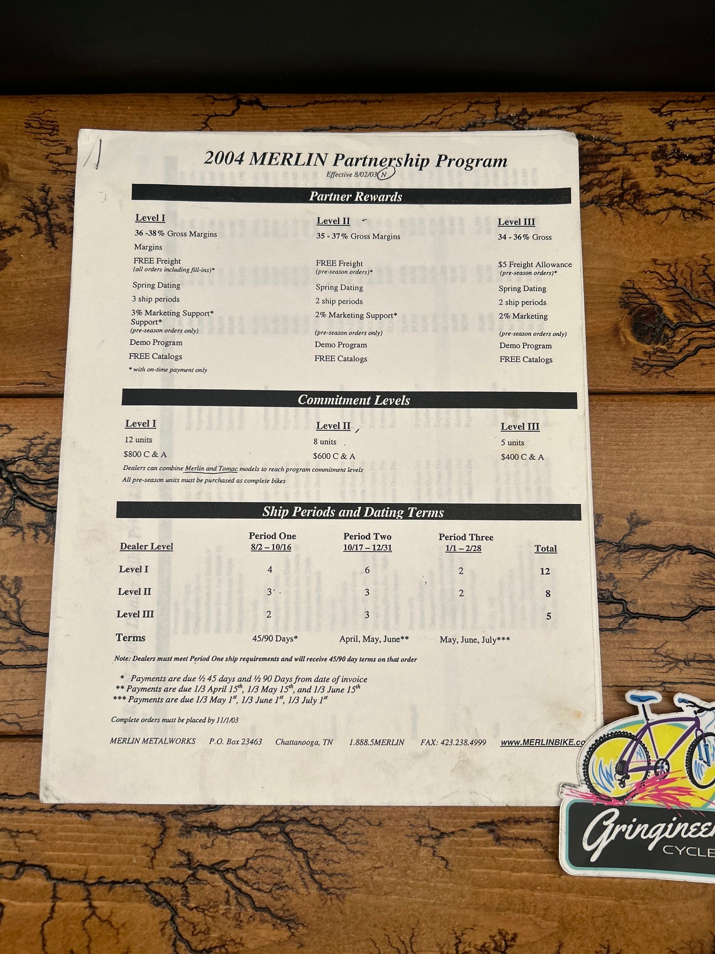 2004 Merlin Catalog And Extras