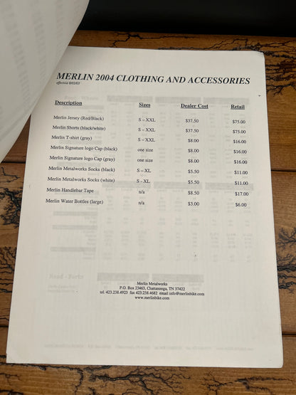 2004 Merlin Catalog And Extras