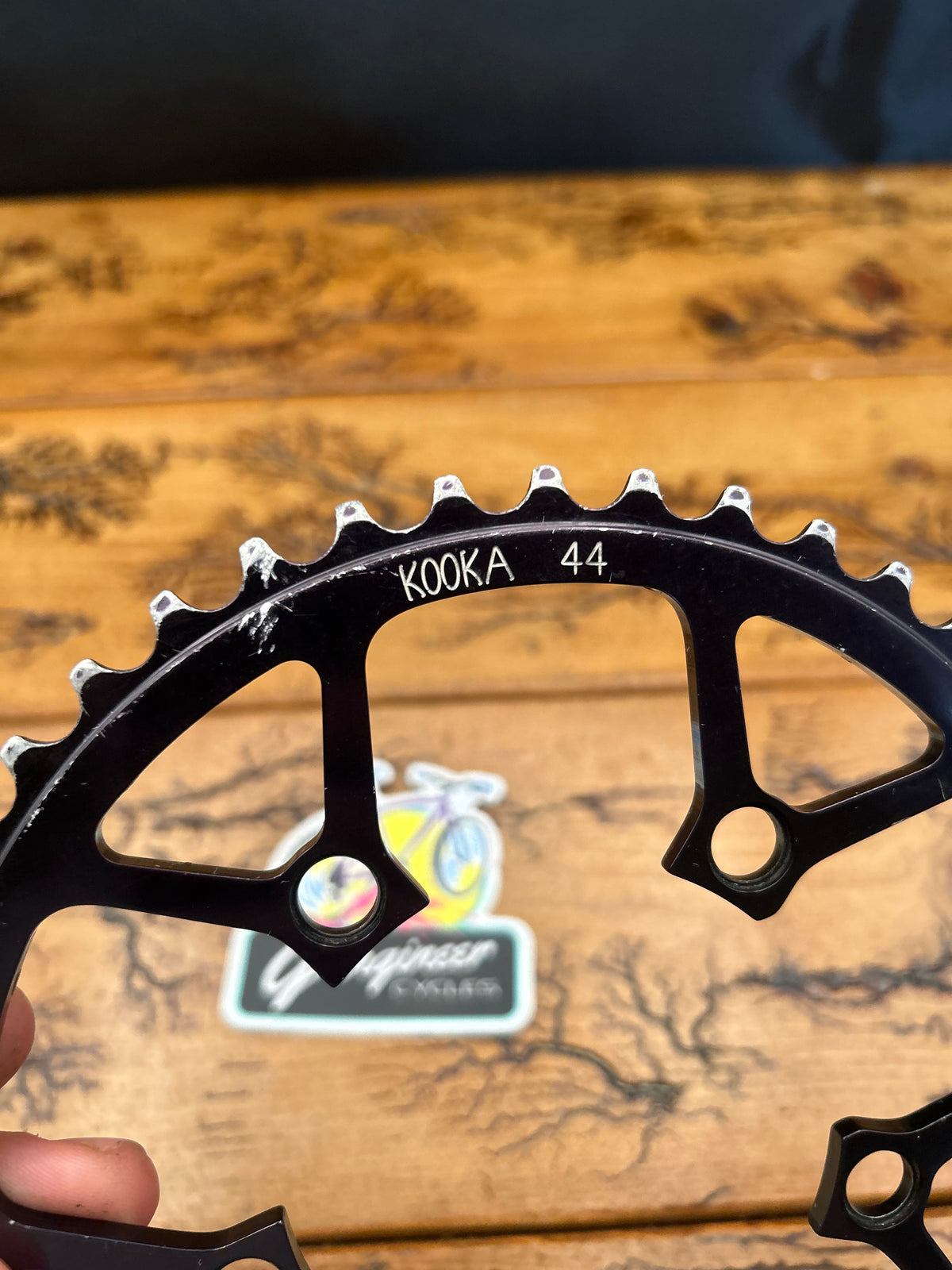 Kooka 44 Tooth 94 BCD Black Chainring