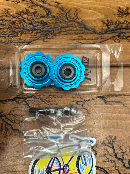Vuelta Blue Anodized Rear Derailleur Pulleys NOS