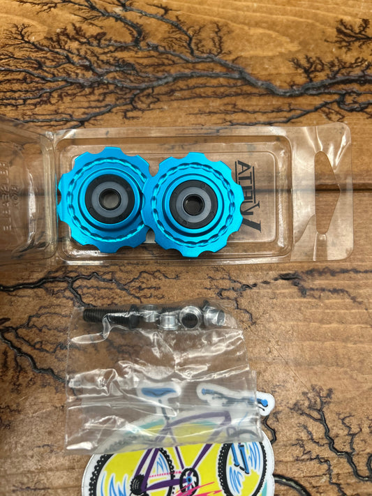 Vuelta Blue Anodized Rear Derailleur Pulleys NOS