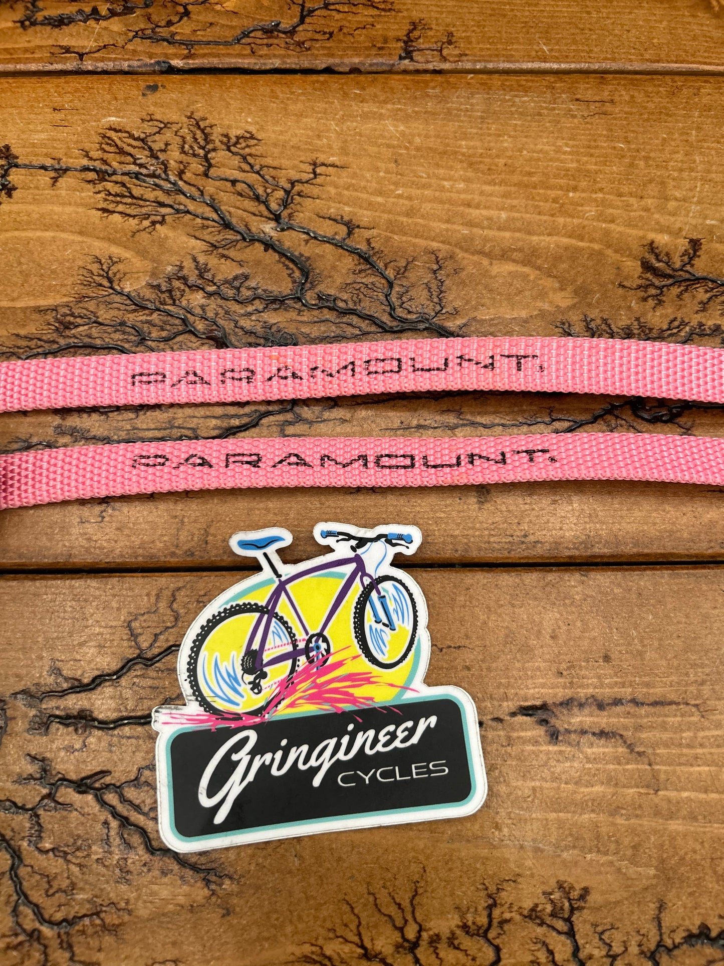 Sugino Paramount Pink Nylon Toe Straps NOS