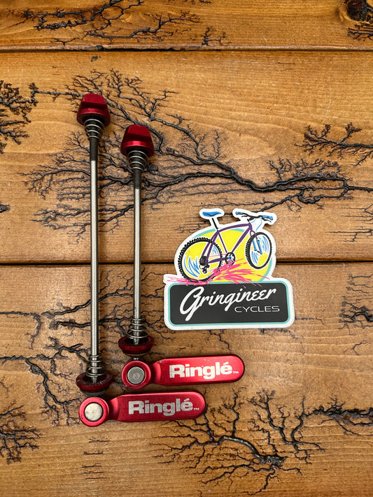 Ringle Red Titanium Twister Quick Release Skewer Set