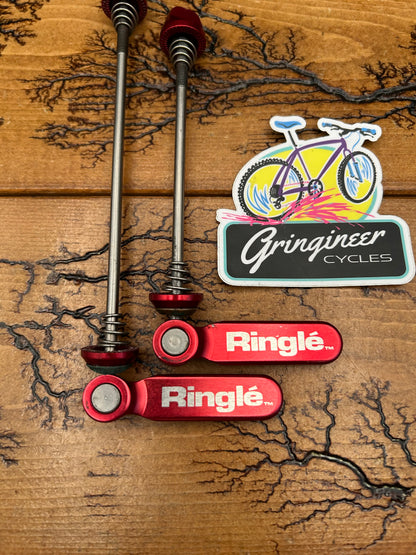 Ringle Red Titanium Twister Quick Release Skewer Set
