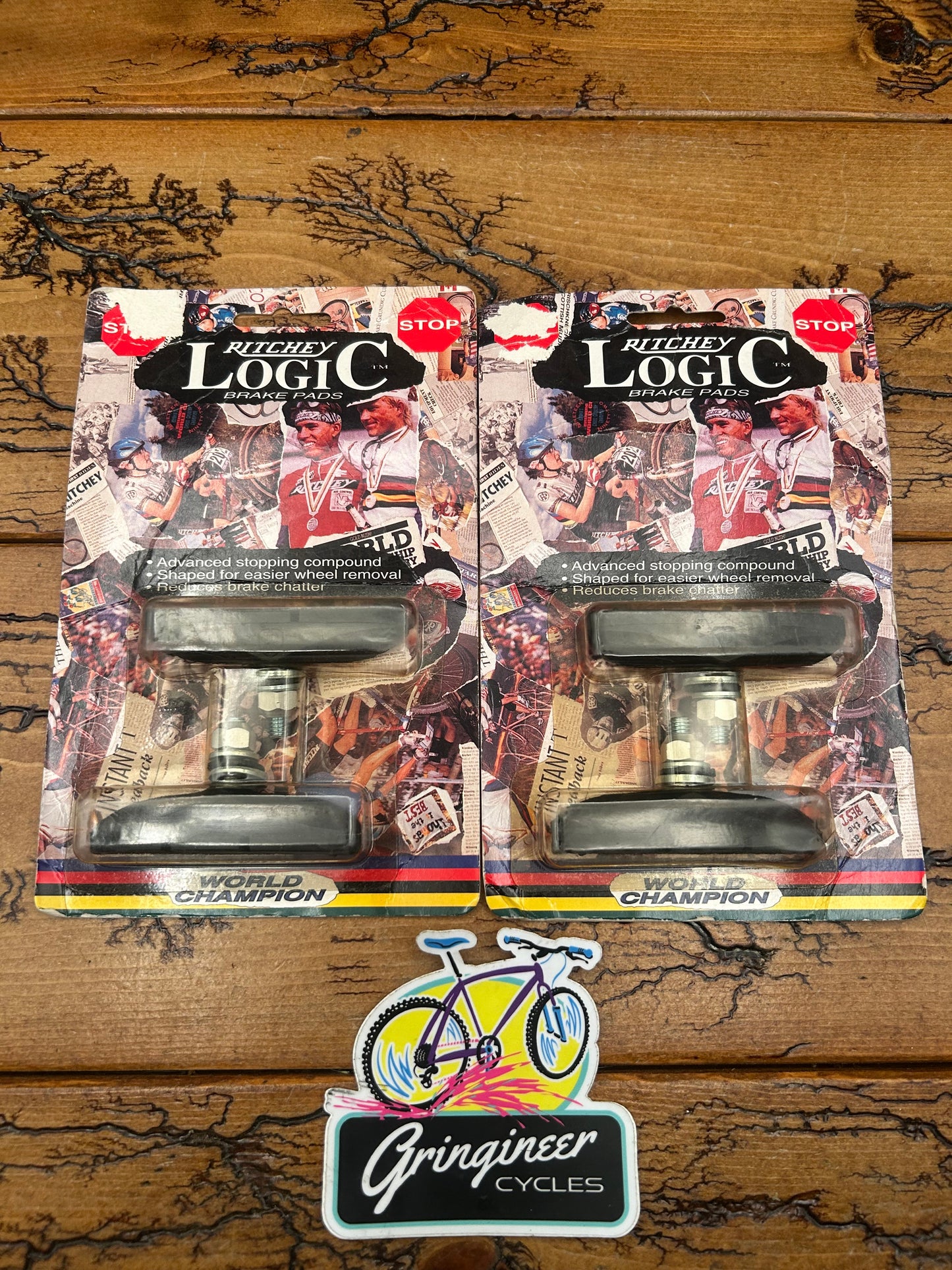 Ritchey Logic World Champion Cantilever Threaded Brake Pads Set of 4 NOS