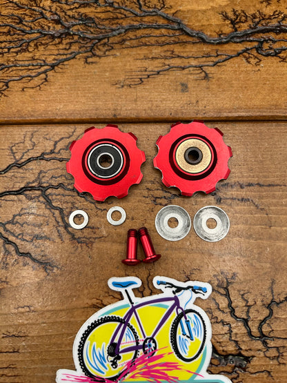 Shift Biscuit Red Pulley Set With Red Pulley Bolts