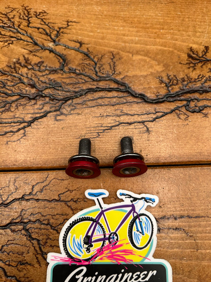 Red Anodized Crank Bolts