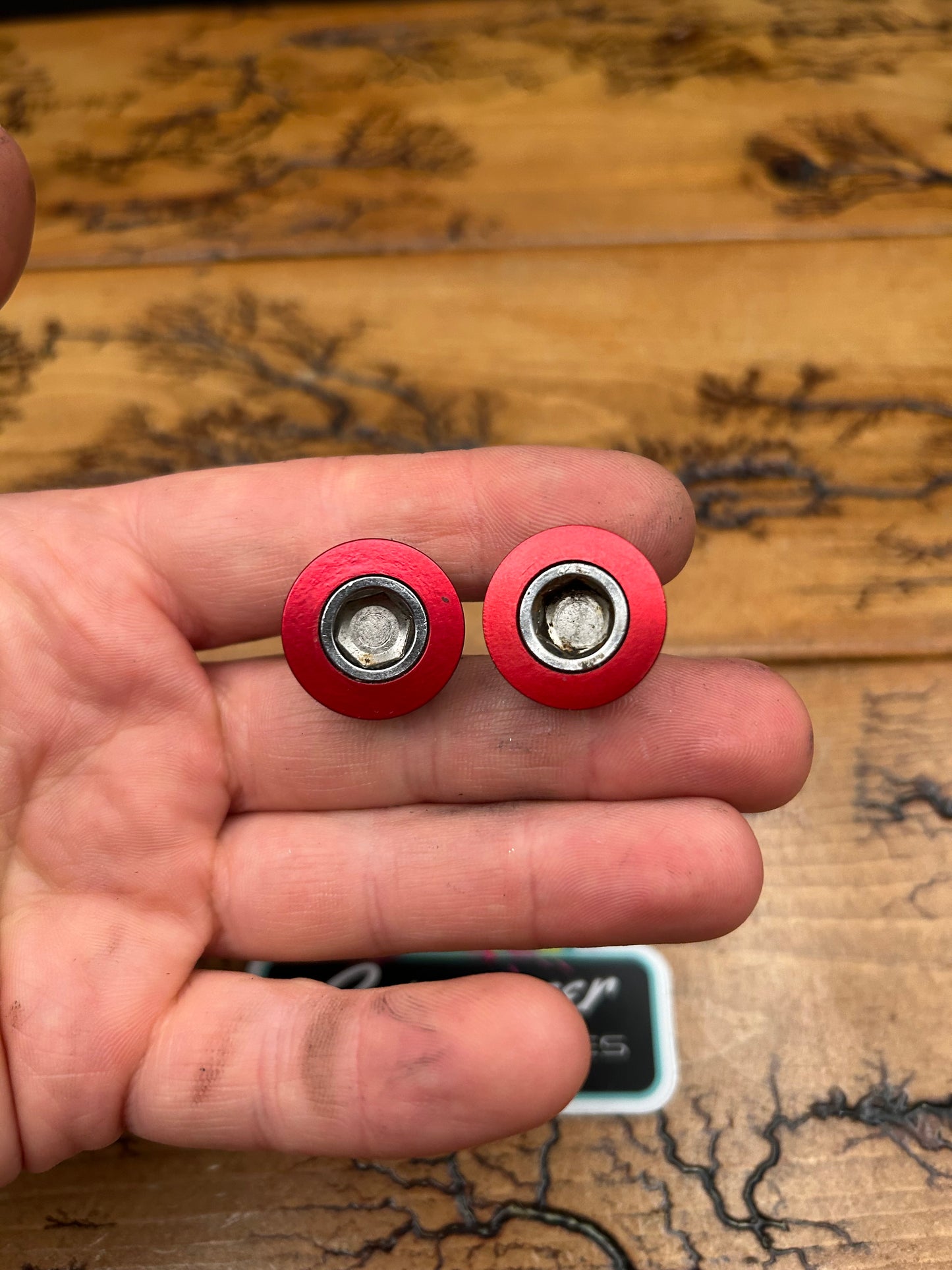 Red Anodized Crank Bolts