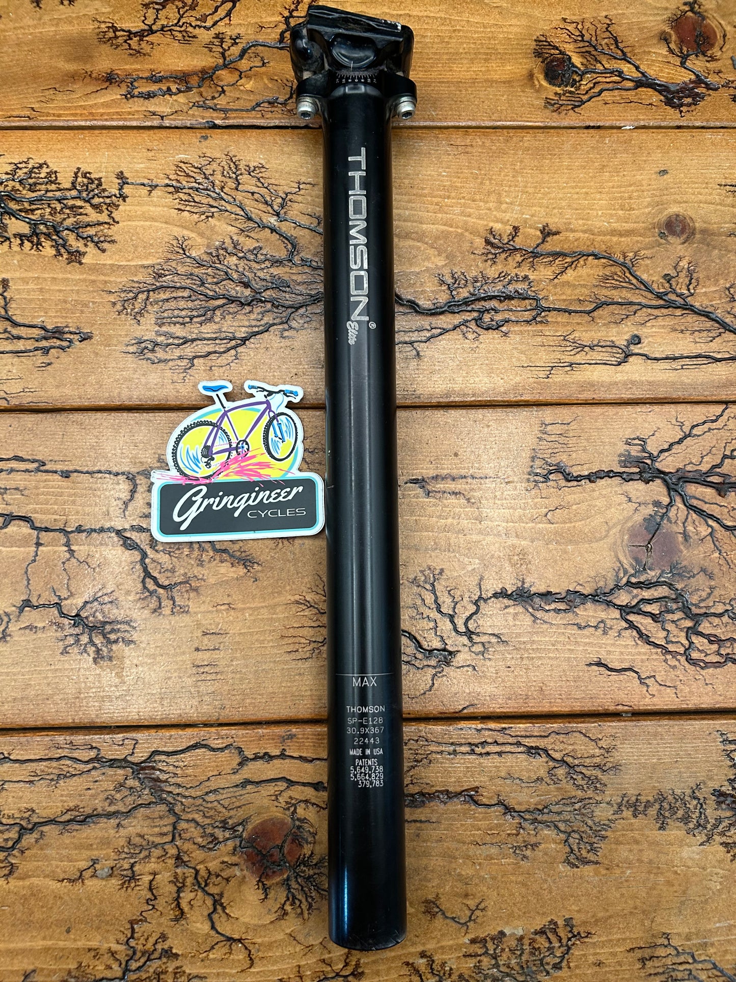 Thomson Elite SP-E128 30.9 x 367mm Black Seatpost