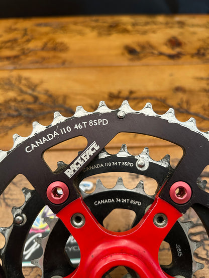 Raceface Turbine LP 46/34/24 Red 170mm Crankset