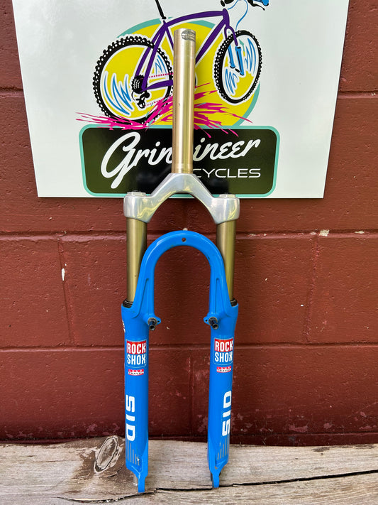 Rock Shox SID Dual Air Long Travel Blue 26" 1 1/8" Threadless Suspension Fork