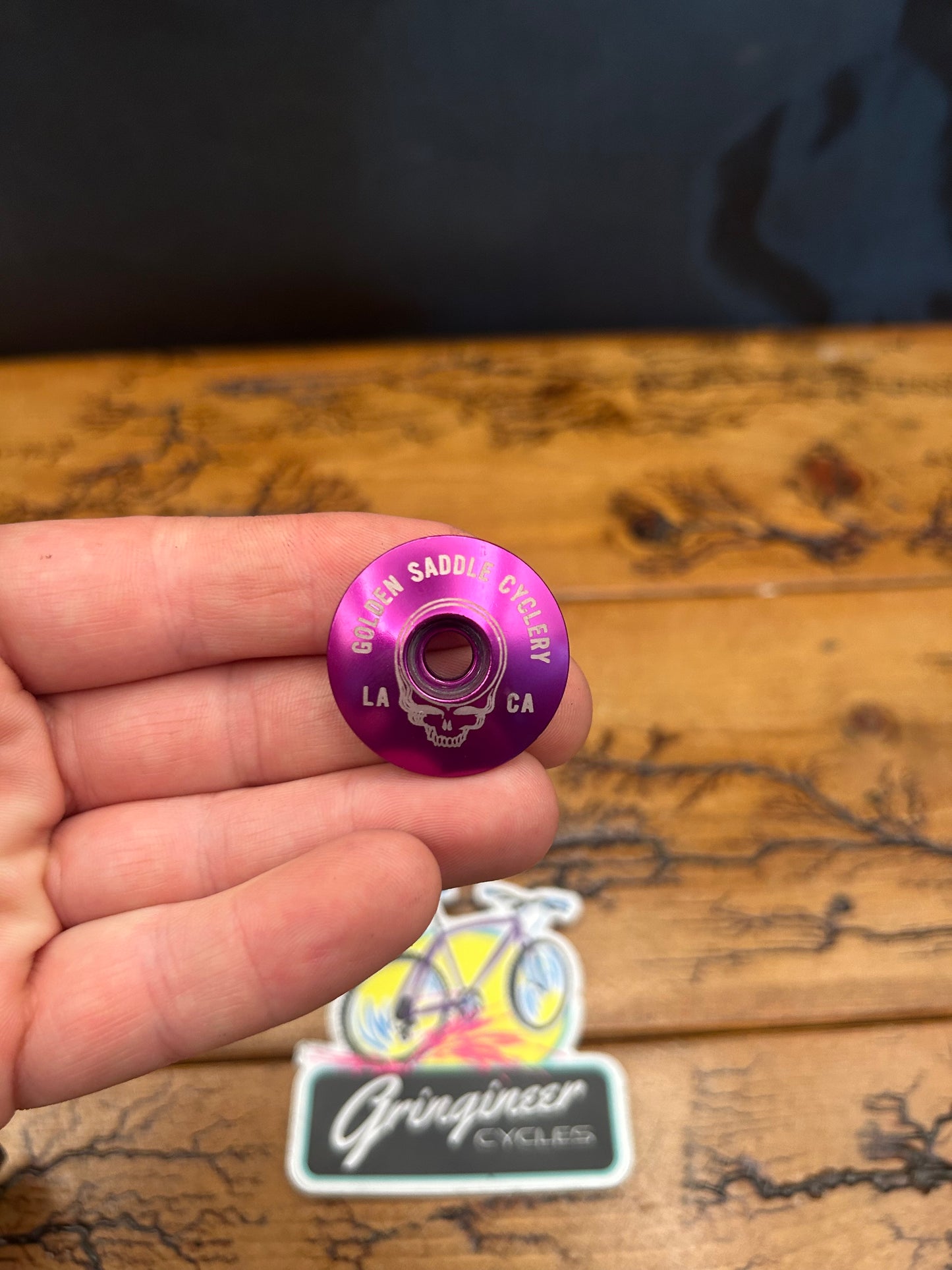 Golden Saddle Cyclery Purple 1 1/8 Inch Top Cap