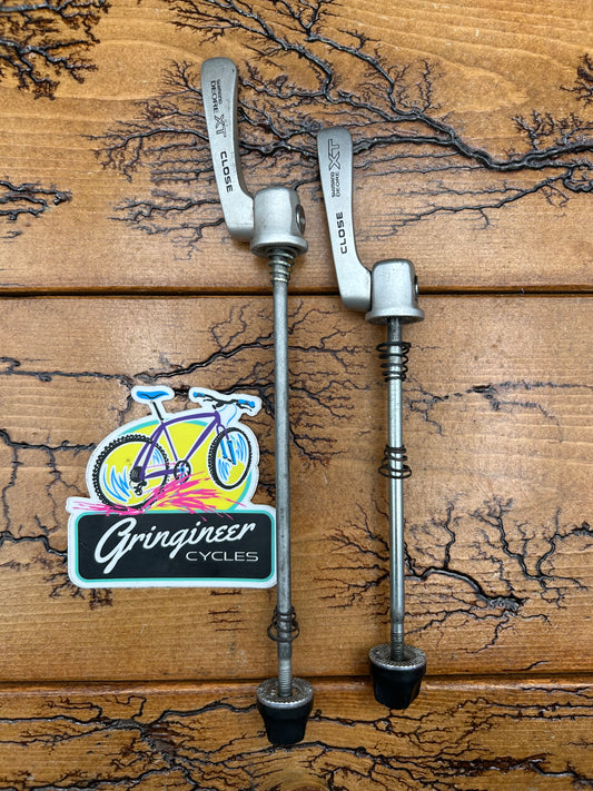 Shimano Deore XT Silver Quick Release Skewer Set