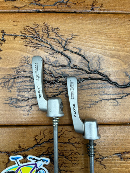 Shimano Deore XT Silver Quick Release Skewer Set