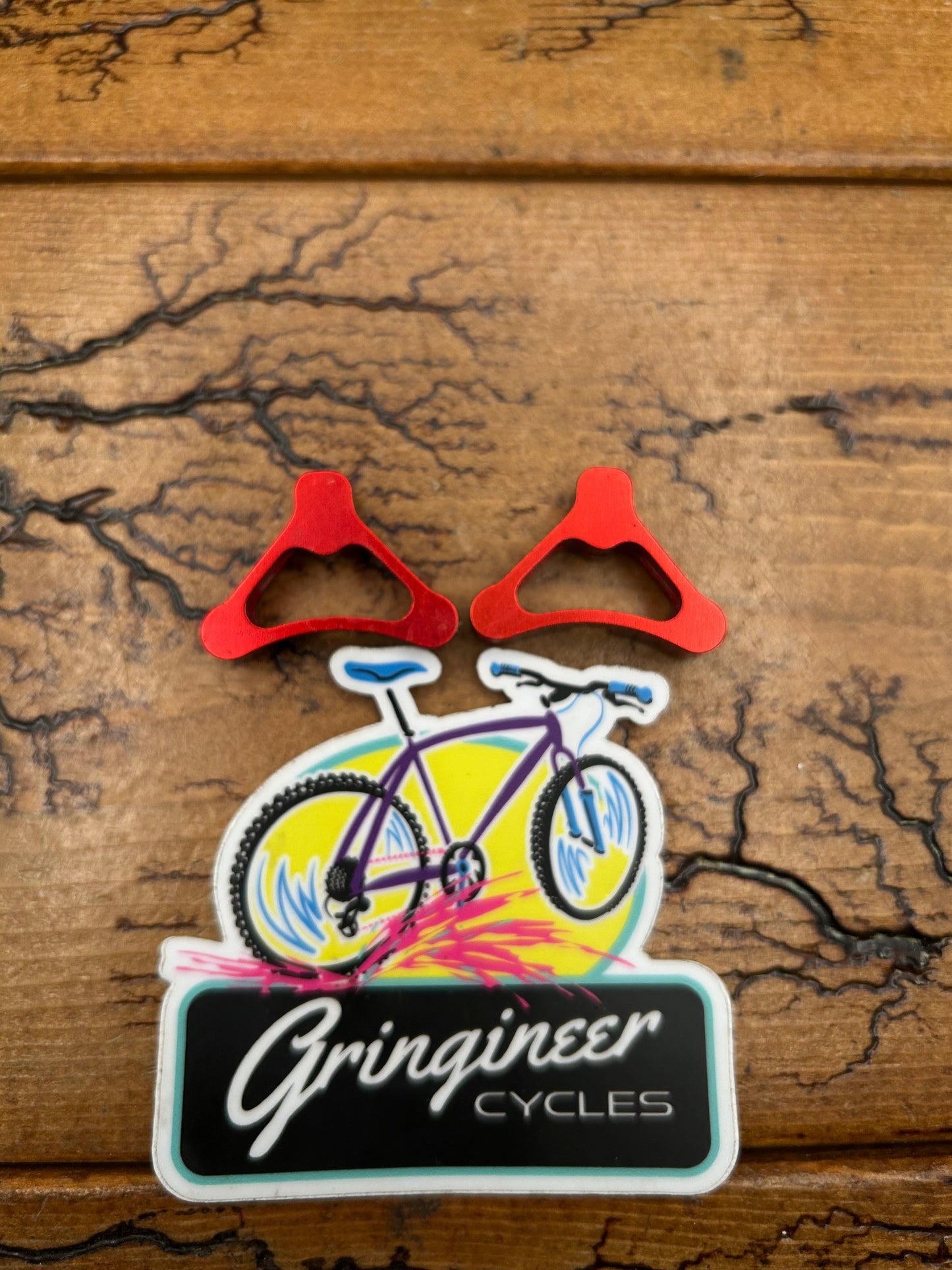 Red Anodized Brake Straddle Cable Hangers