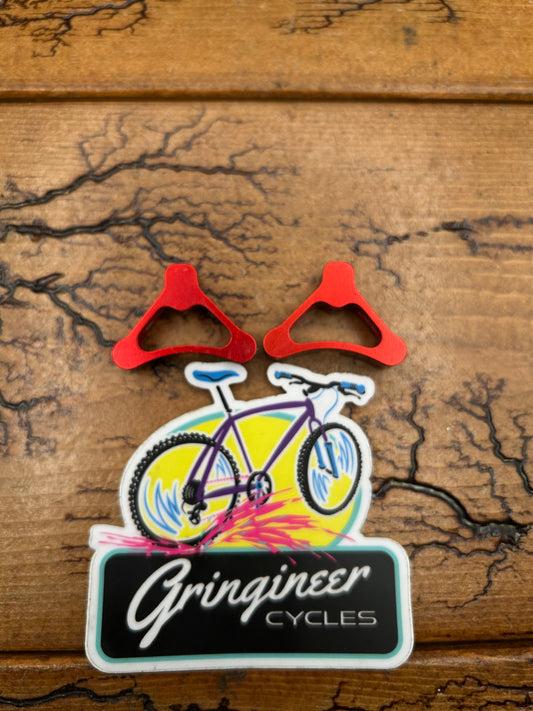 Red Anodized Brake Straddle Cable Hangers