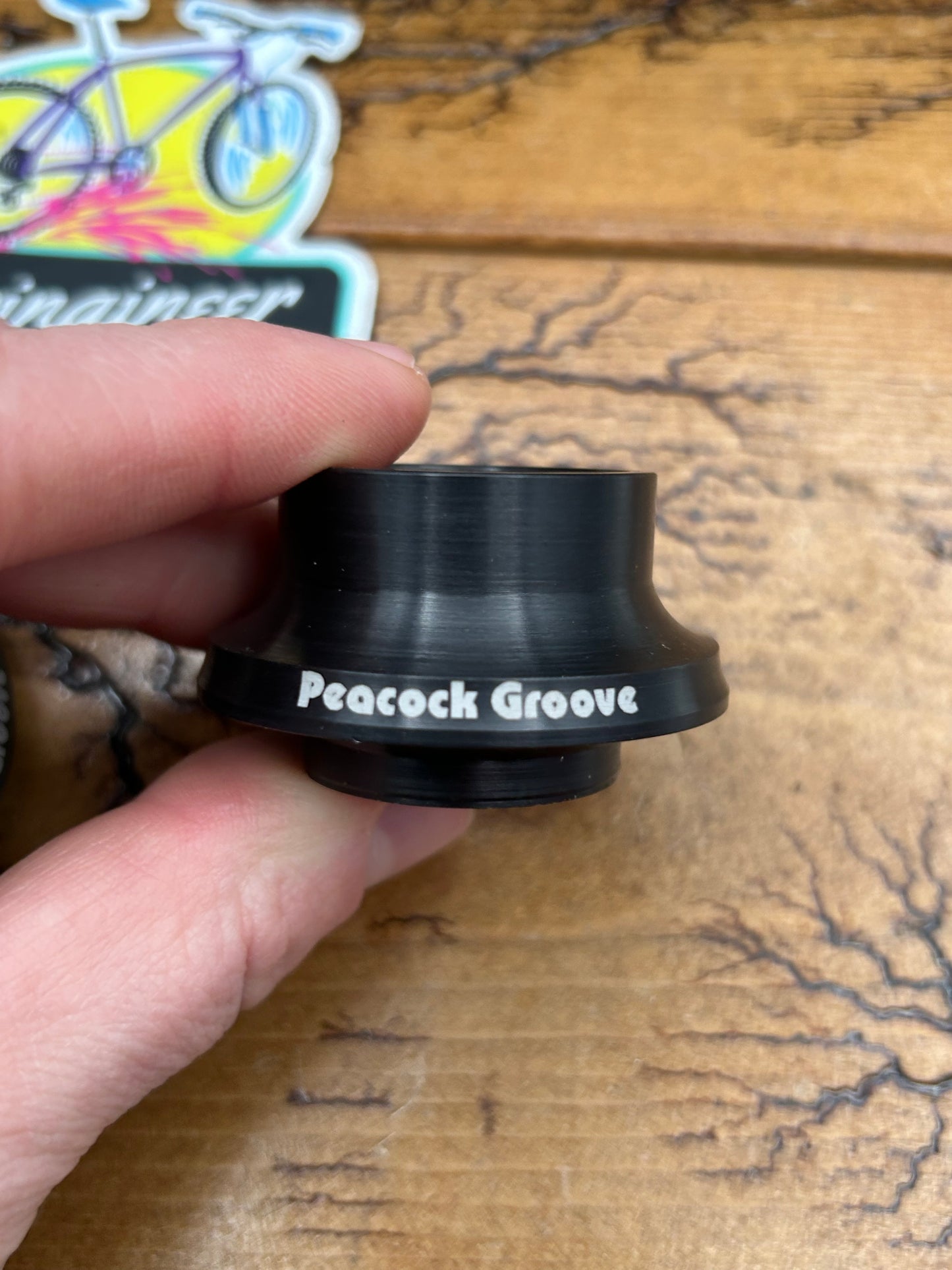 Peacock Groove 1 1/8 Black Threadless Headset With 3 Stack Heights NOS