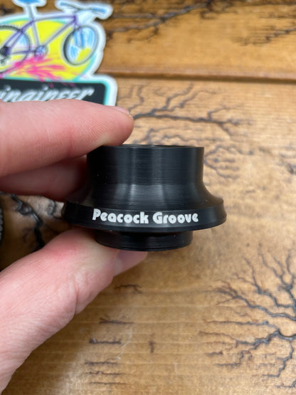 Peacock Groove 1 1/8 Black Threadless Headset With 3 Stack Heights NOS