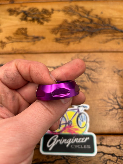 FSA Purple Anodized 1 1/8 Inch Surelock Threaded Headset Lock Nut