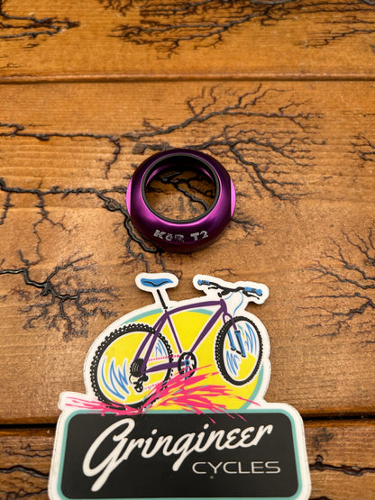 KOR T2 Purple Anodized 1 1/8 Inch Threaded Headset Lock Nut