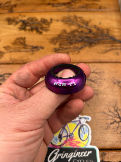 KOR T2 Purple Anodized 1 1/8 Inch Threaded Headset Lock Nut