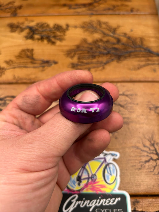 KOR T2 Purple Anodized 1 1/8 Inch Threaded Headset Lock Nut
