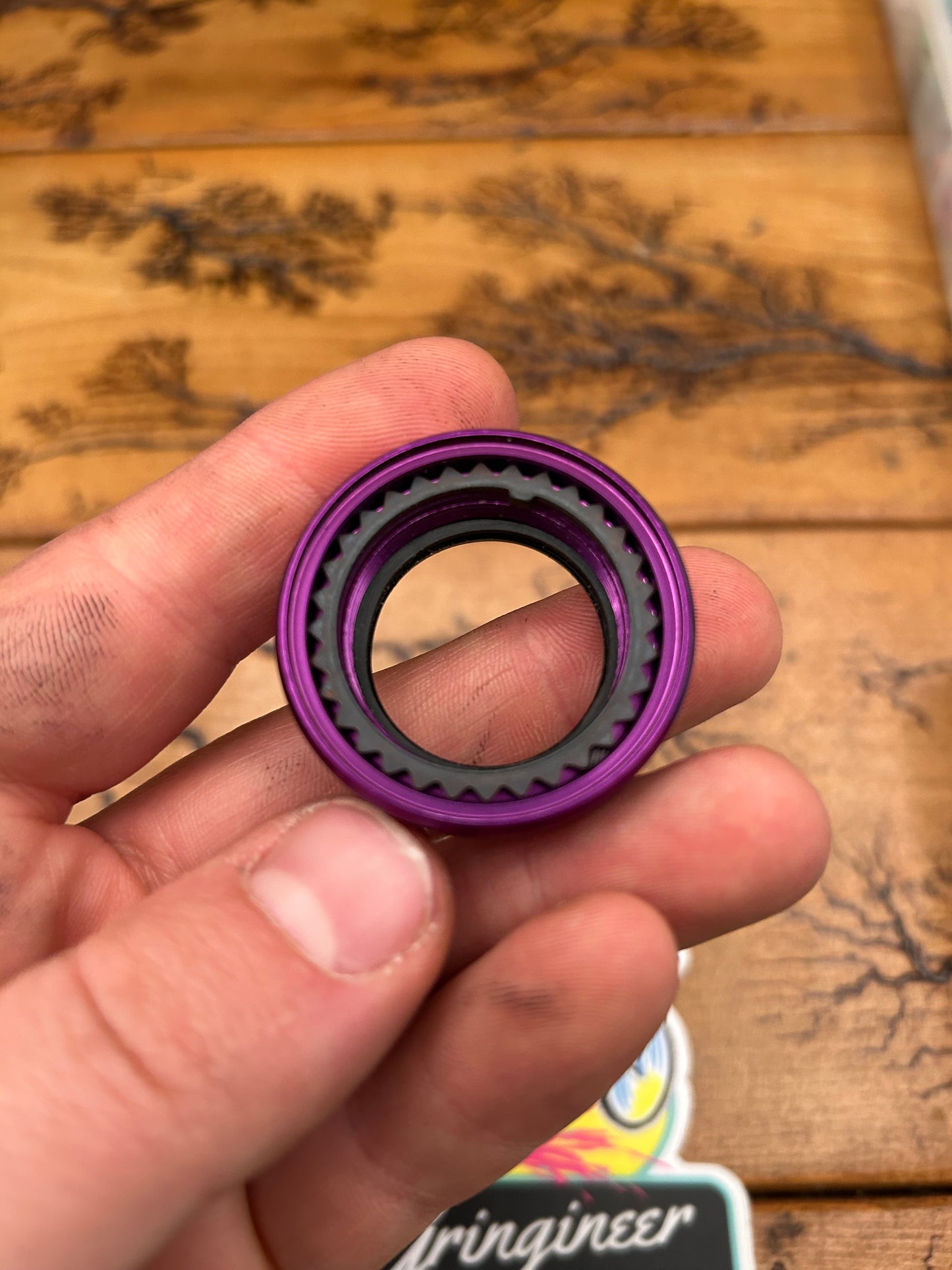 KOR T2 Purple Anodized 1 1/8 Inch Threaded Headset Lock Nut