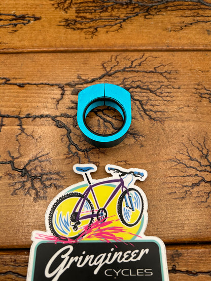 Turquoise Anodized 1 1/8 Inch Threaded Headset Lock Nut
