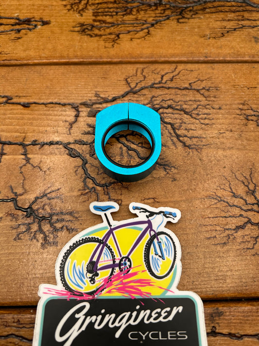 Turquoise Anodized 1 1/8 Inch Threaded Headset Lock Nut