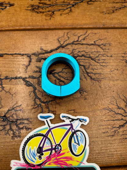 Turquoise Anodized 1 1/8 Inch Threaded Headset Lock Nut