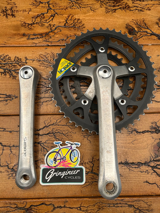 Shimano FC-B124 48/38/28 175mm Square Taper Crankset