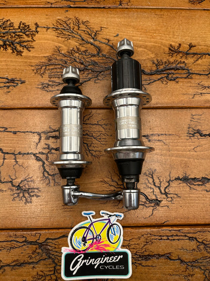 Shimano Deore XT M737 32 Hole 100/135 Hub Set With Skewers