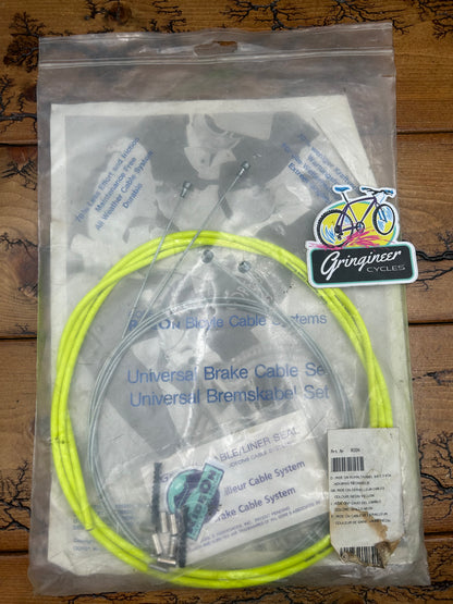 Gore Ride On Universal Road Or Mountain Brake Cable Set With Neon Yellow Housing NOS