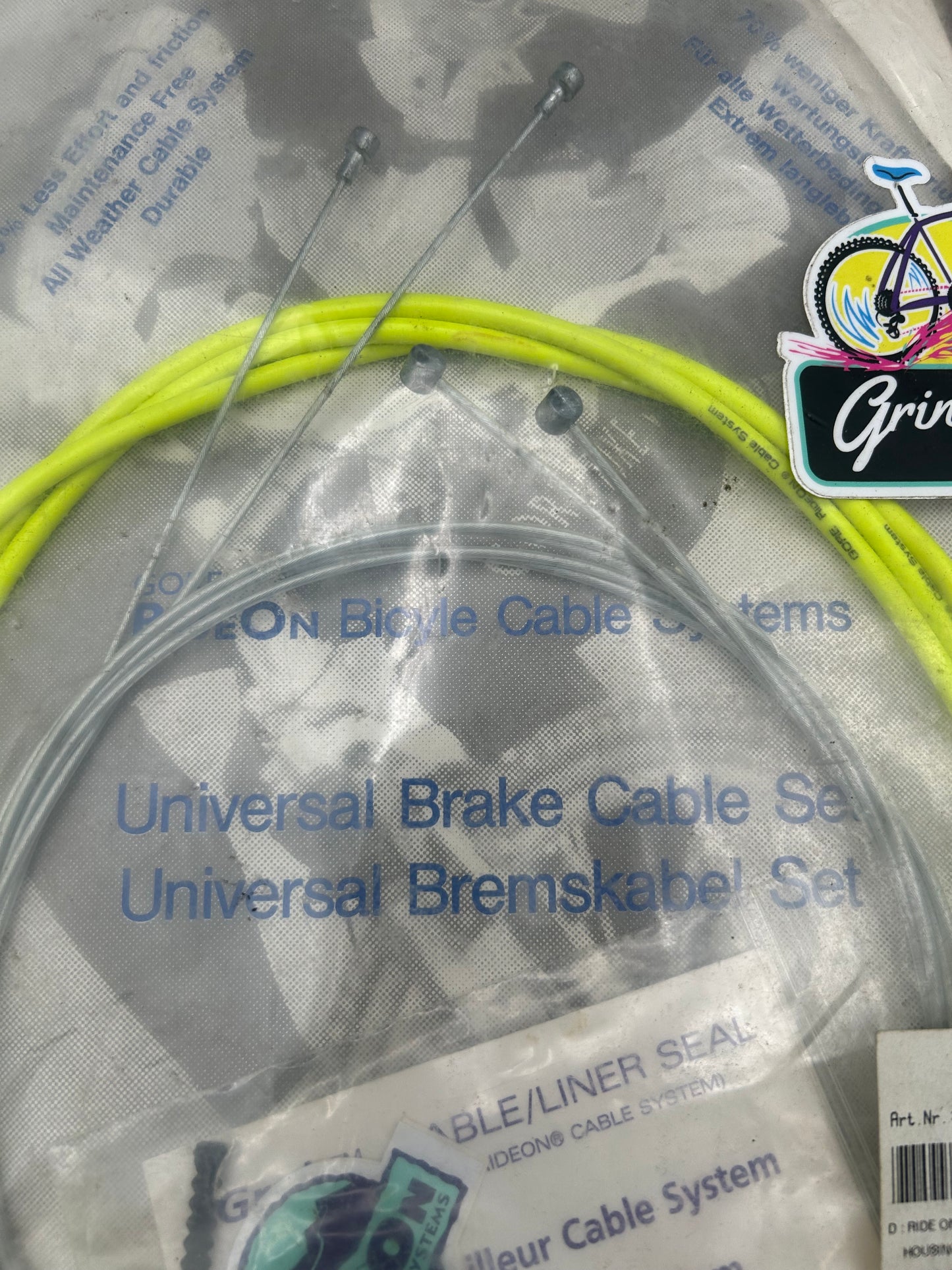 Gore Ride On Universal Road Or Mountain Brake Cable Set With Neon Yellow Housing NOS