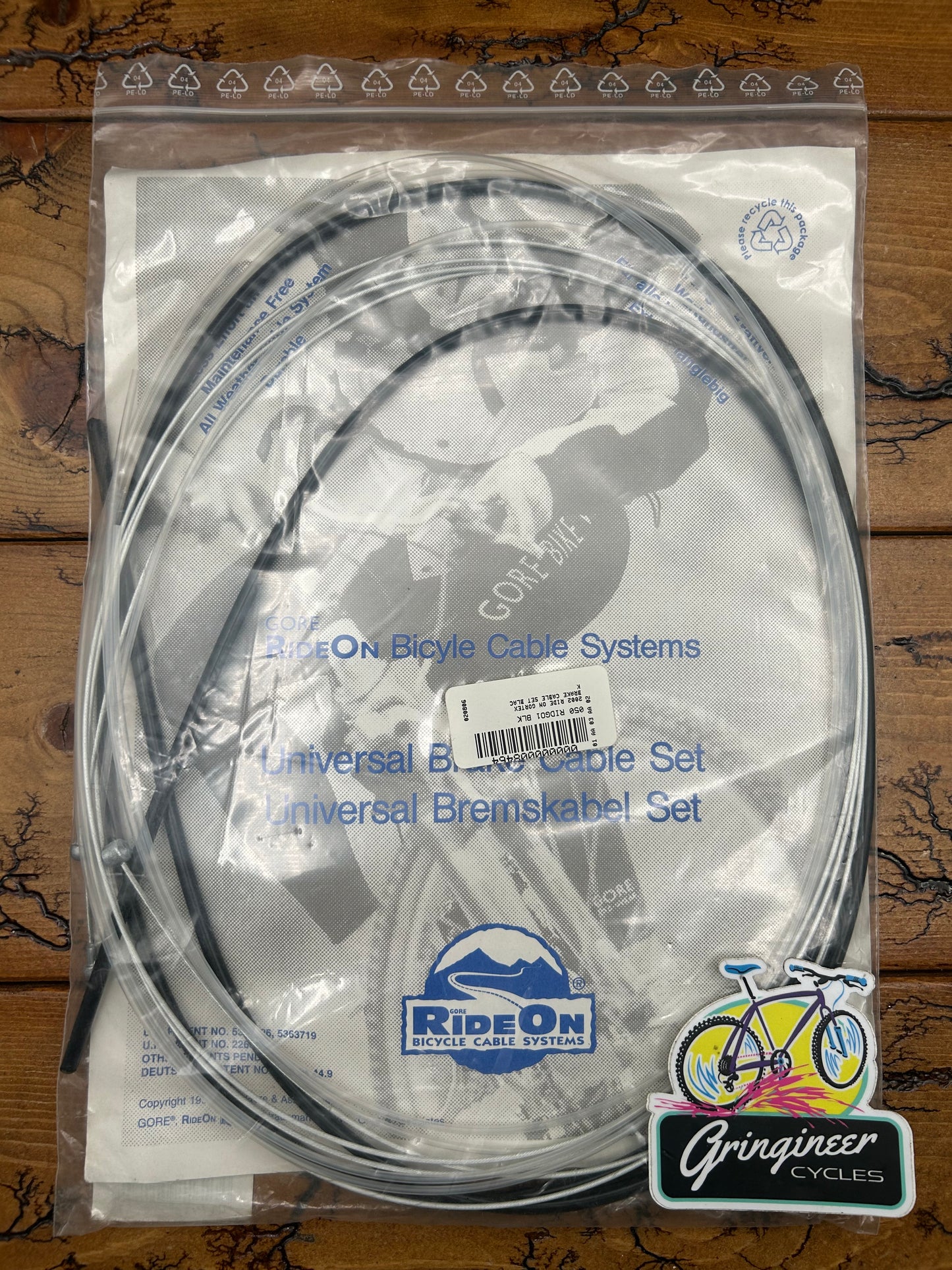 Gore Ride On Universal Road Or Mountain Brake Cable Set With Black Housing NOS