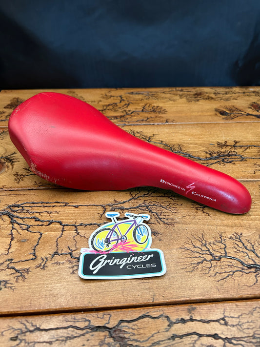 Specialized Vintage Red Carbon Titanium Saddle