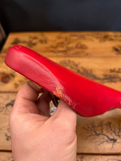 Specialized Vintage Red Carbon Titanium Saddle
