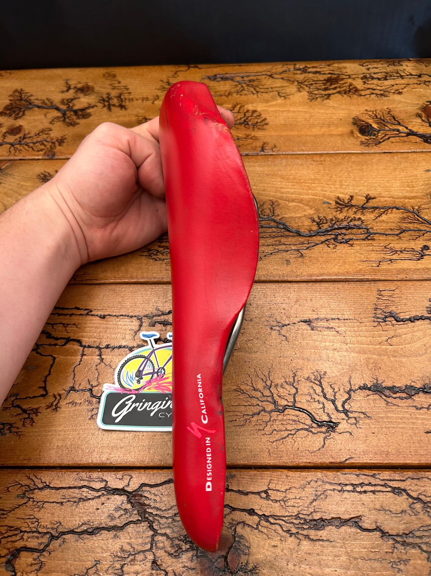 Specialized Vintage Red Carbon Titanium Saddle