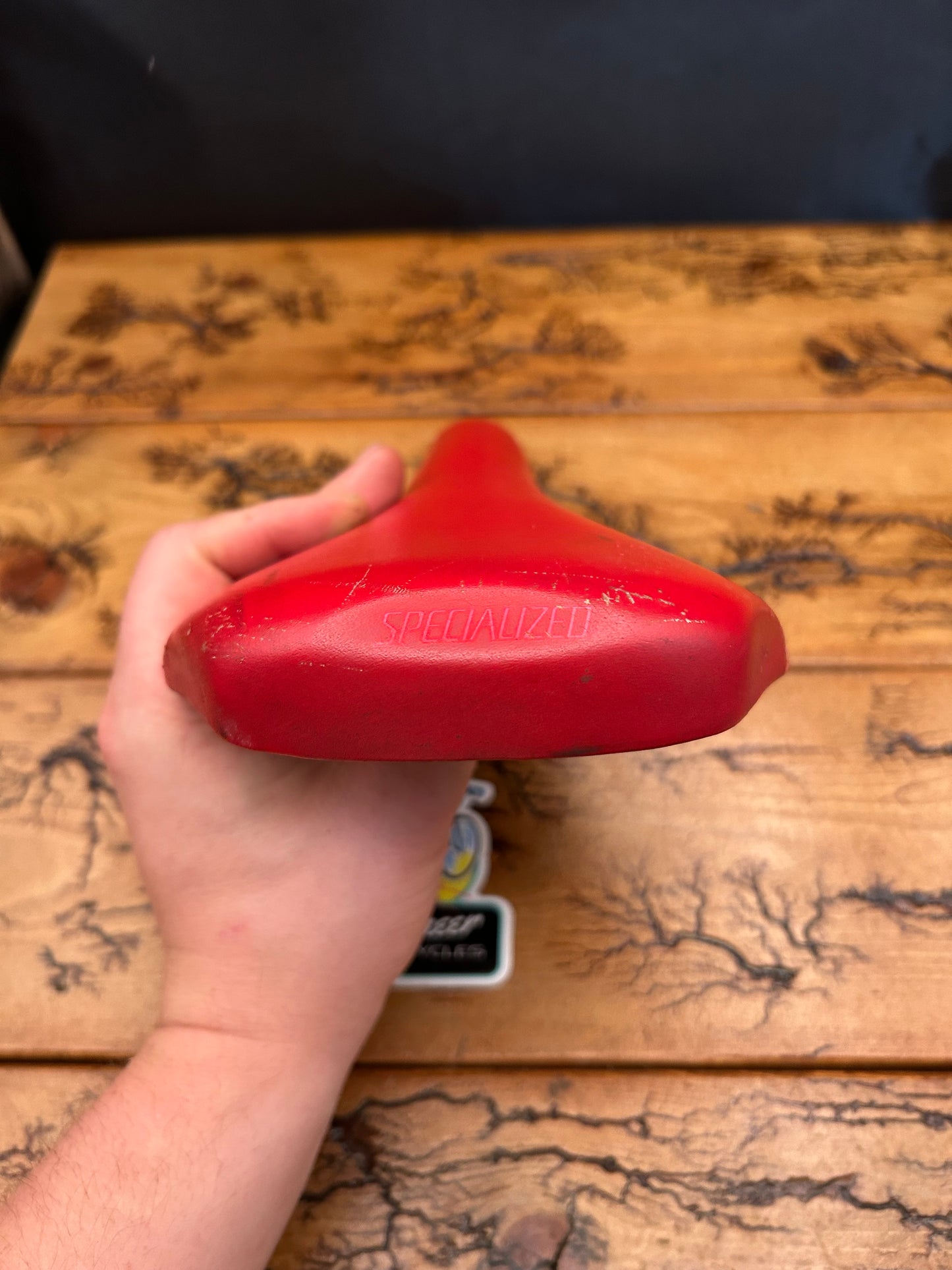 Specialized Vintage Red Carbon Titanium Saddle