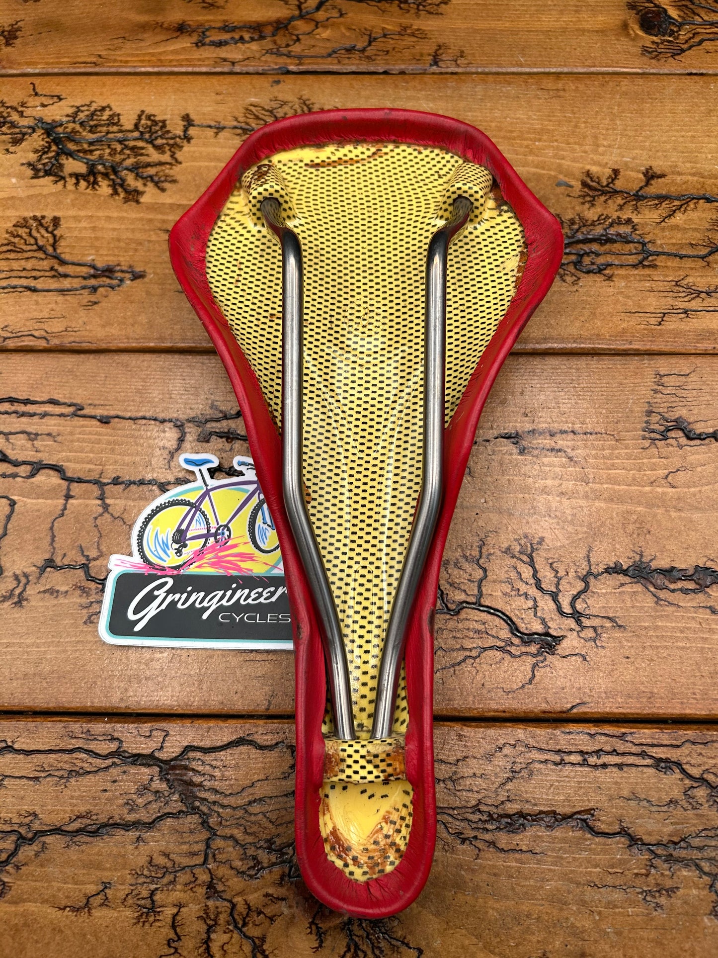 Specialized Vintage Red Carbon Titanium Saddle