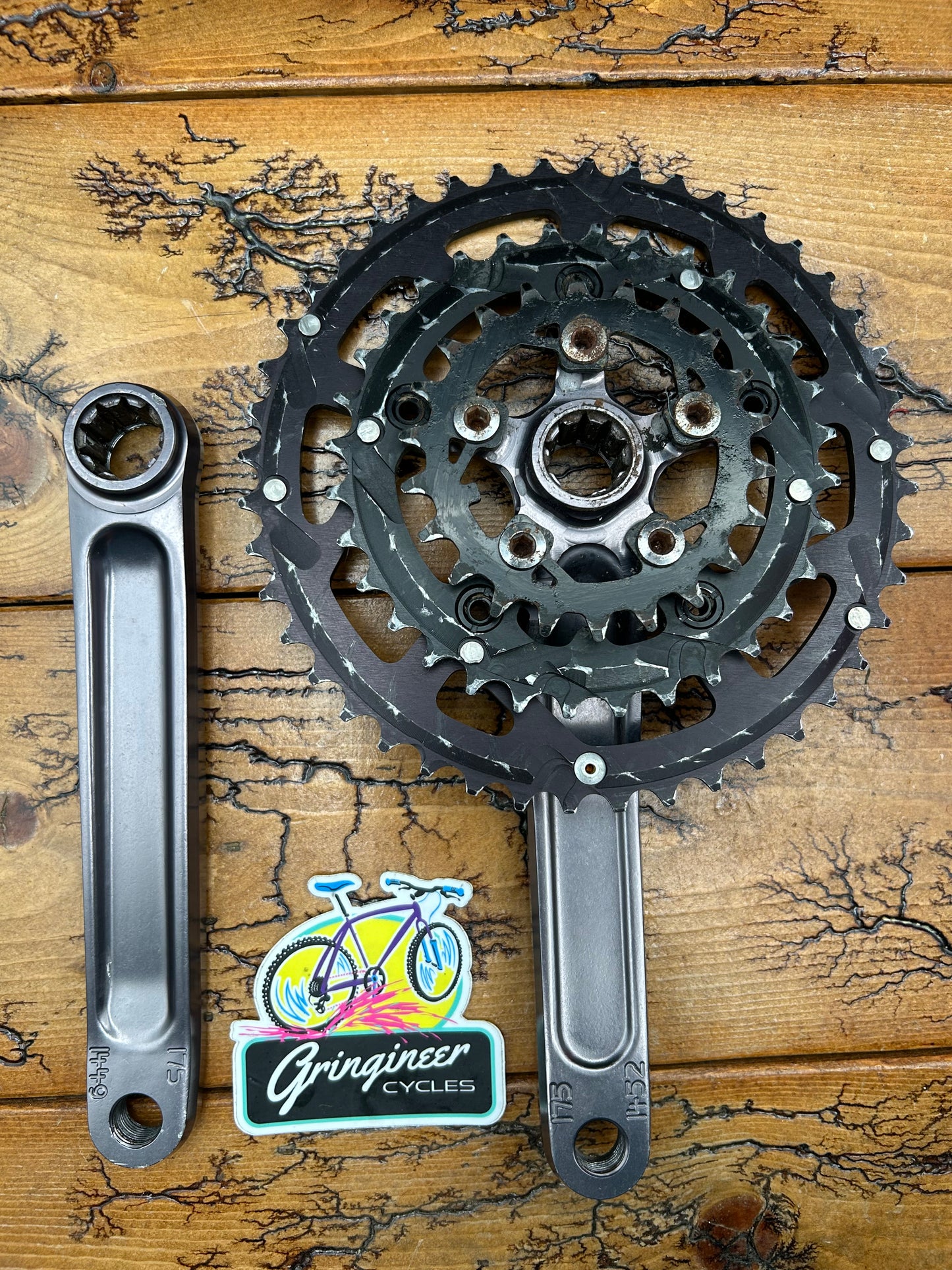 Raceface Turbine 44/32/22 ISIS 175mm Pewter Triple Crankset
