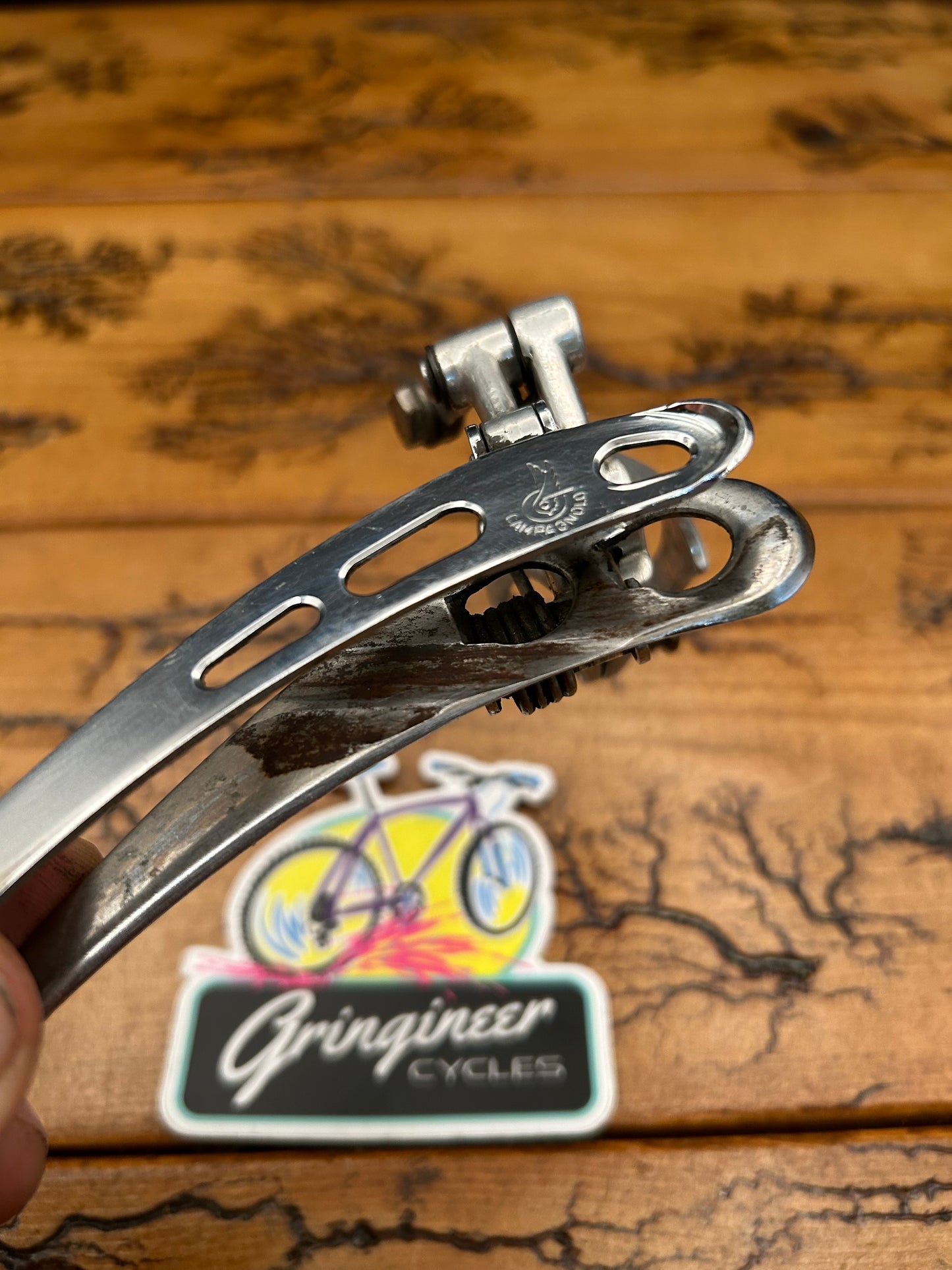 Campagnolo Record 3 Hole Clamp On Front Derailleur