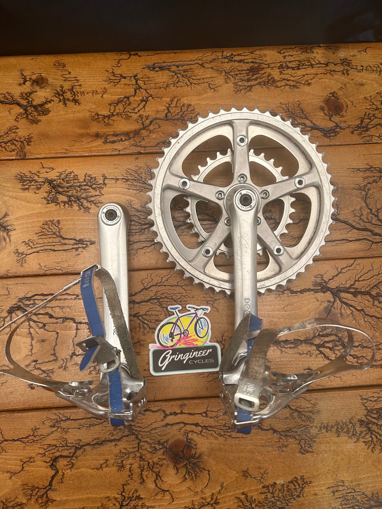 Shimano Deore AX FC-DE30 50/45/30 170mm Crankset With Shimano 600 AX Pedals