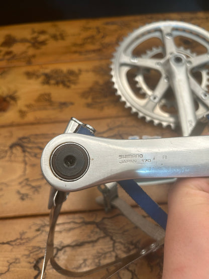 Shimano Deore AX FC-DE30 50/45/30 170mm Crankset With Shimano 600 AX Pedals
