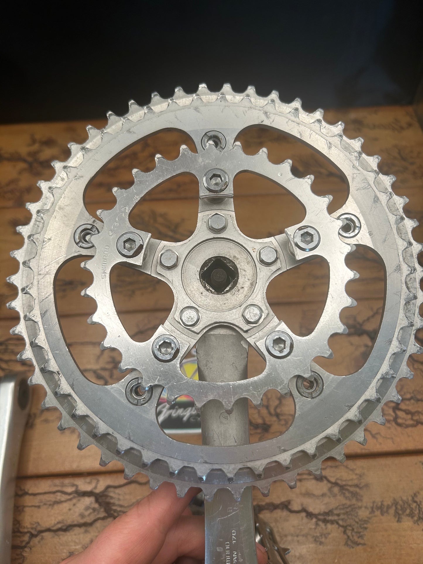 Shimano Deore AX FC-DE30 50/45/30 170mm Crankset With Shimano 600 AX Pedals