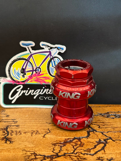 Chris King Red 1 Inch Grip Nut Threaded Headset